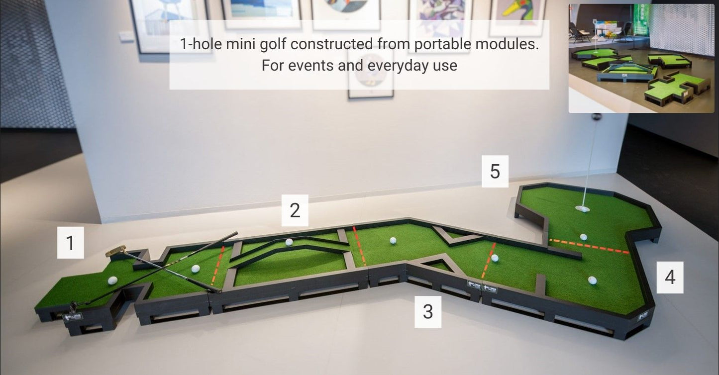 Mini Golf Course For Sale (COMPACT Size); Outdoor, Indoor Mini Golf